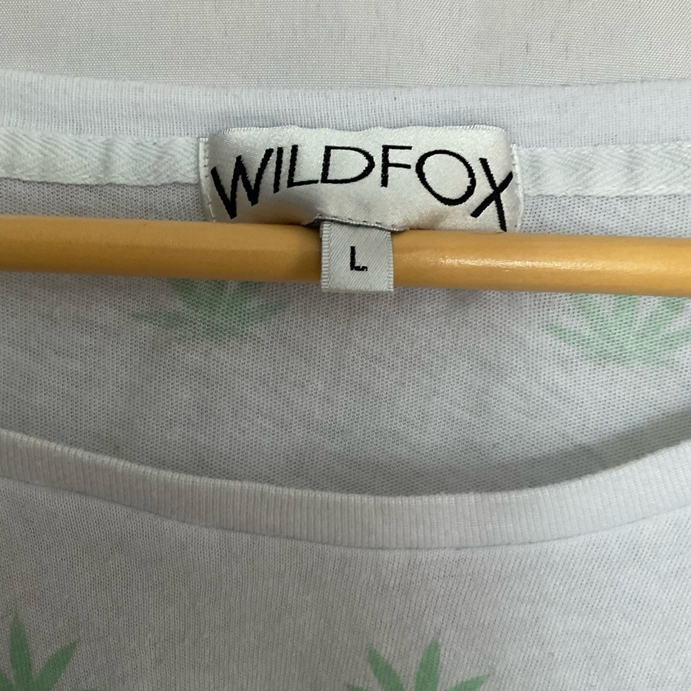 Wildfox x Broad City 420 Leaf Bell Sleeve Tee - Picture 2 of 7